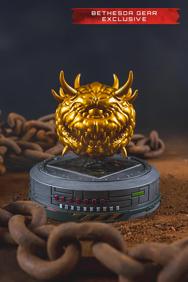 DOOM (1993) Floating Golden Cacodemon Figurine (Bethesda Gear Exclusive) - Image 5