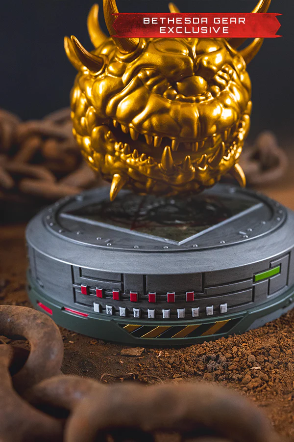 DOOM (1993) Floating Golden Cacodemon Figurine (Bethesda Gear Exclusive) - Image 7