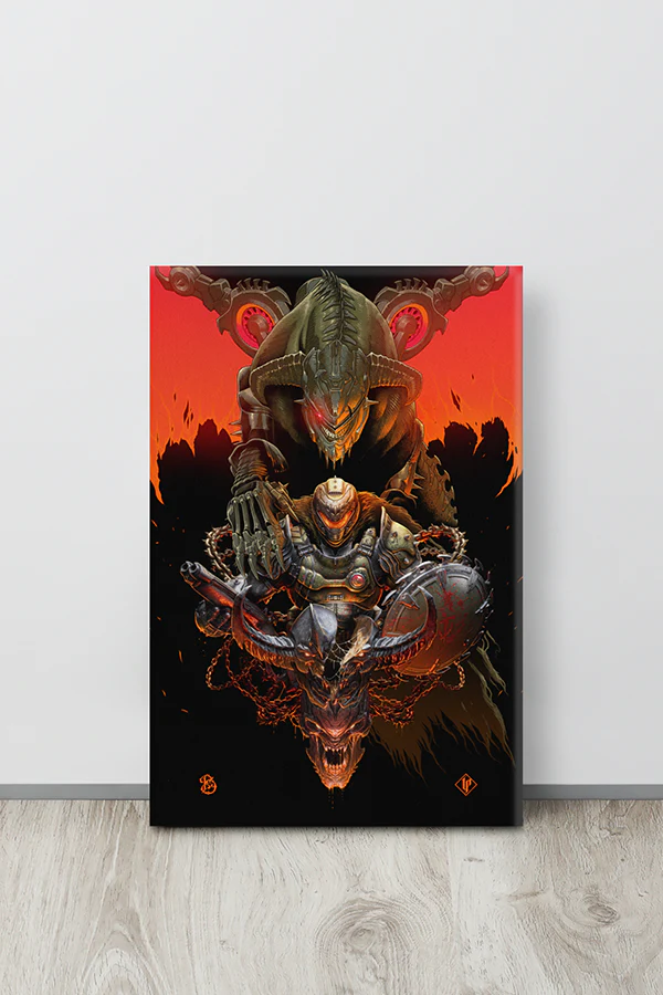 DOOM: The Dark Ages Luke Preece x Billelis Canvas Print - Image 5