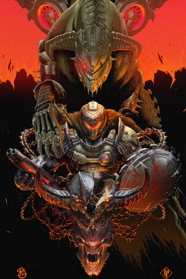 DOOM: The Dark Ages Luke Preece x Billelis Canvas Print - Image 7