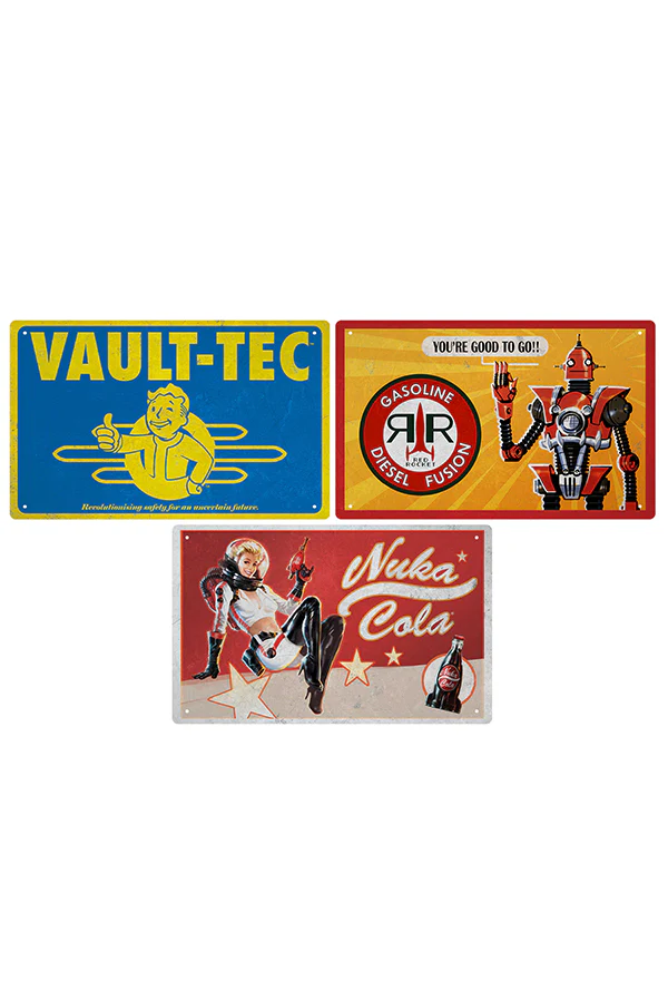 Fallout Essential Tin Sign Set - Image 2