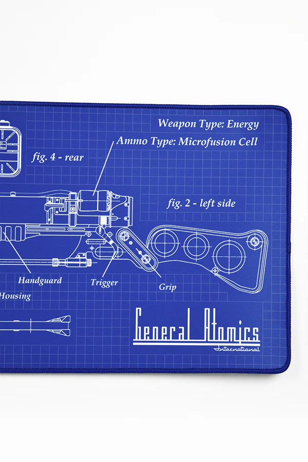 Fallout Laser Rifle Schematics Oversized Mouse Pad - Image 14