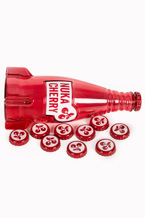 Fallout Nuka Cherry Glass Bottle & Caps - Image 6