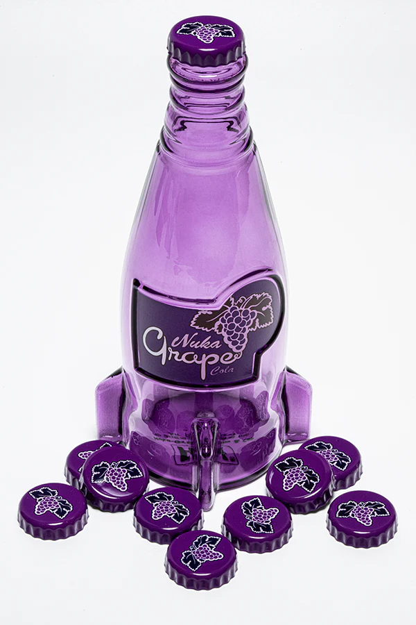 Fallout Nuka Grape Glass Bottle & Caps - Image 6