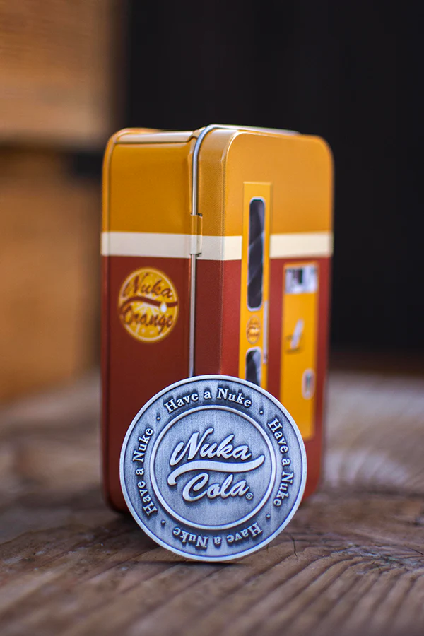 Fallout Nuka Orange Coin Mini Fridge Tin - Image 2