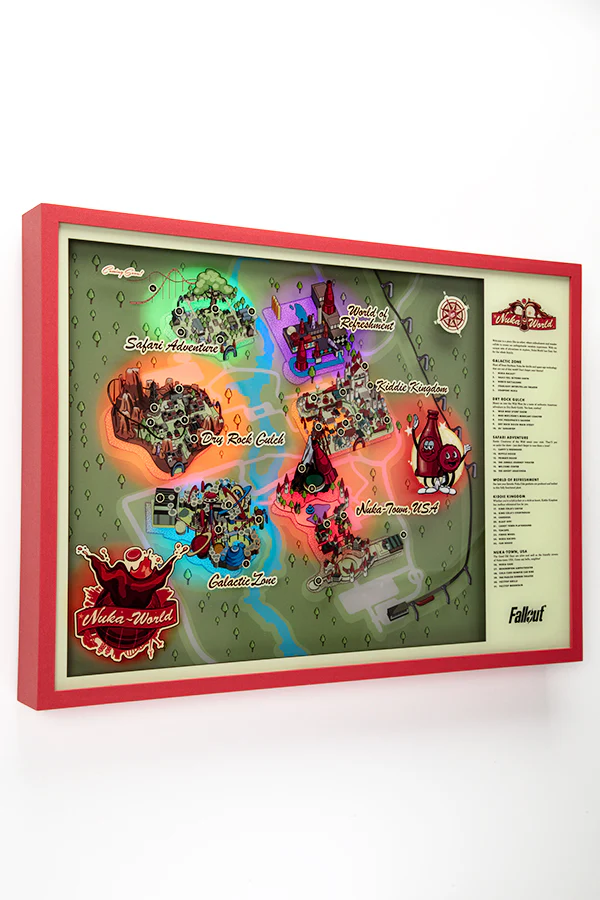 Fallout Nuka-World Map Light-Up Shadowbox - Image 4