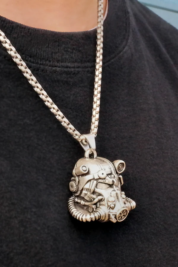 Fallout T-60 Helmet Pendant Necklace - Image 2