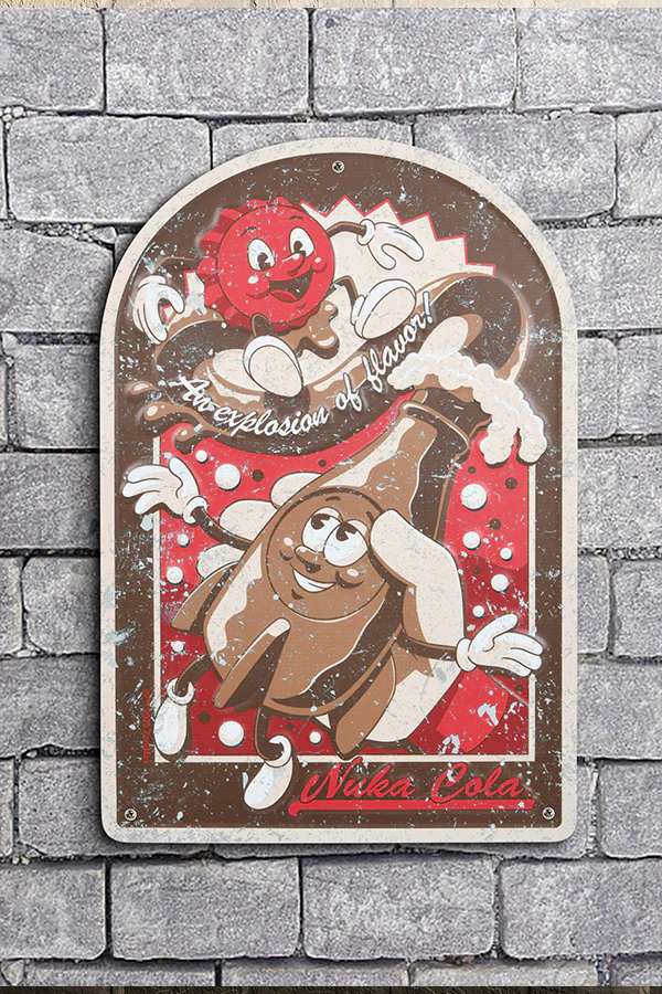 Fallout Nuka-Cola Vintage Ad Metal Sign - Image 2